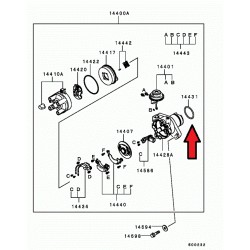 Joint torique du commutateur d'allumage Mitsubishi MD619990