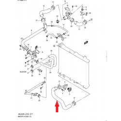 Suzuki Grand Vitara II 2.0 durite inférieure du radiateur 17851-65J00