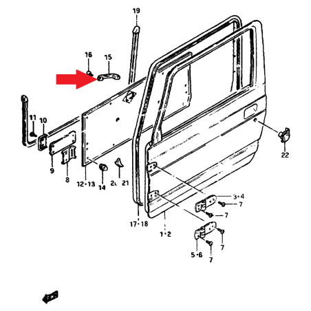 Klamka uchwyt drzwi wew Suzuki Samurai 78271-58054-5ES