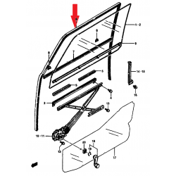 Uszczelka szyby drzwi Suzuki Samurai 83661-80101 83661-82CA0