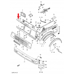 Górne wzmocnienie, zderzaka Suzuki Samurai 58100-70A02