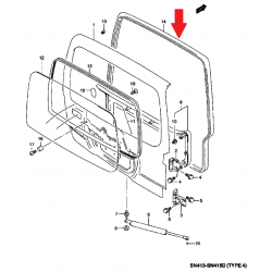 Junta de la tapa del maletero, puerta trasera Suzuki Jimny 84681-81A00