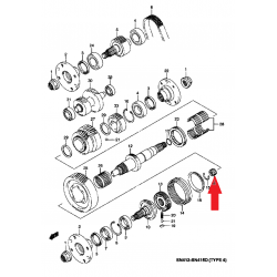 Needle roller bearing, reducer box Suzuki Jimny 29981-84A00