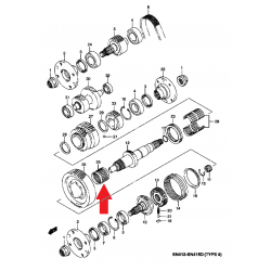 Needle roller bearing, reducer box Suzuki Jimny 29985-84A00