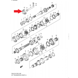 Koło zębate skrzyni biegów, wsteczny Suzuki Jimny 24560-76J20