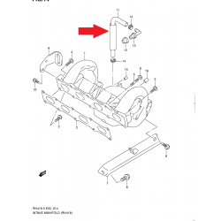 Rurka, przewód zaworu PCV Jimny Grand Vitara Ignis 11193-54D01