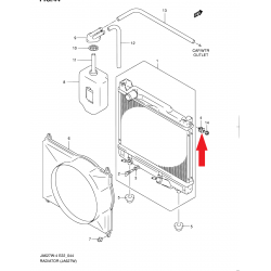 Boccola, cuscino, supporto radiatore Grand Vitara XL-7 14770-48700