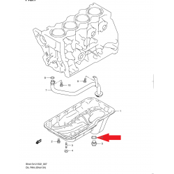 Rondella, guarnizione tappo coppa olio Suzuki 09168-14015