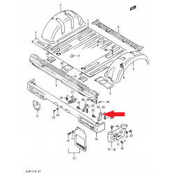 Mocowanie, wspornik zderzaka tył prawy Suzuki Samurai 71821-80301