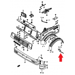 Conector paso de rueda delantero, aleta LH Suzuki Samurai 58971-80001