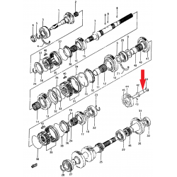 Hřídel převodovky, zpětný chod Suzuki Samurai Jimny 24551-83010