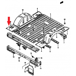 Bodenplatte hinten links Suzuki Samurai Lang 62150-80300