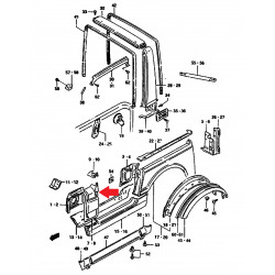 Lower part, front A-pillar RH Samurai 64110-80031