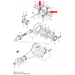 koło koronowe boczne, mostu napędowego Suzuki Grand Vitara Jimny Samurai Vitara 27341-83000