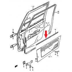 Embellecedor interior de la puerta, ventanas Suzuki Samurai 83850-80100