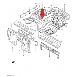 Centre tunnel, body panel Suzuki Samurai 61600-70A10