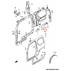 Nadkole błotnik wewnętrzne tył prawy Suzuki Jimny 63120-81A02