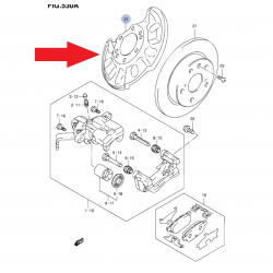 Bremsscheibenabdeckung hinten Suzuki Swift SX4 S-Cross Vitara 55621-72L00