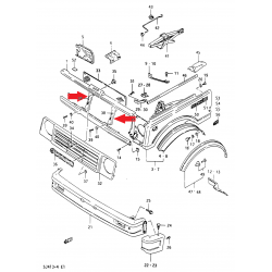 Refuerzo delantero Suzuki Samurai 72411-82C00