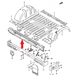 Beam reinforcement rear Suzuki Samurai 62500-70A30