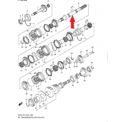 Eje de la caja de cambios del Suzuki Jimny Samurai 24121-83002