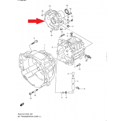 Carcasa de la caja de cambios trasera del Suzuki Jimny 24770-76J01