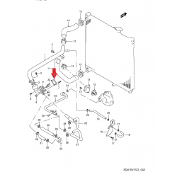 Joint de conduite d'eau 17579-77EA0 Suzuki Grand Vitara SX4