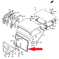 Dichtung Hecktür, Heckklappe Suzuki Jimny 84681-82A10