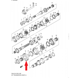 Piñón de la caja de cambios, 1ª marcha Suzuki Jimny 24311-76J21