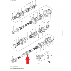 Arbre d'embrayage de boîte de vitesse Suzuki Ignis Swift 24111-86G02