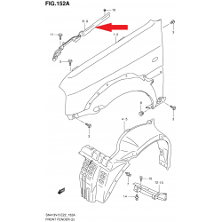 Enjoliveur d'aile avant droite Suzuki Jimny 72371-57M00