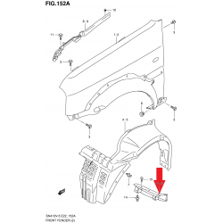 Levá krytka podběhu kola Suzuki Jimny 72484-57M00