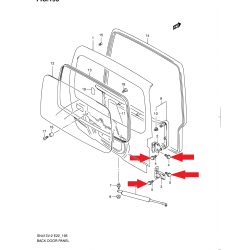 Boulon de charnière de porte Suzuki 01551-08253