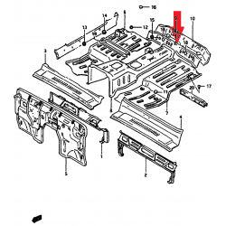 Panel de suelo Suzuki Samurai 61810-83030