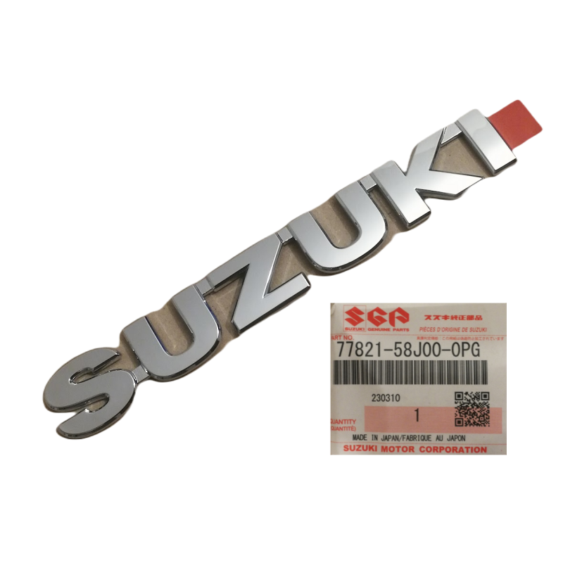 Emblém SUZUKI s nápisem 77821-58J00-0PG