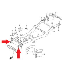 Wspornik zderzaka przód Suzuki Jimny 57153-57M00