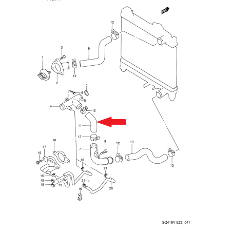 Przewód wody Suzuki Vitara Grand Vitara 1.6 17852-66D00