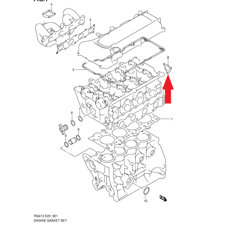 Uszczelka, wylot wody Suzuki Grand Vitara Ignis Jimny 17699-69G00