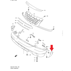 Extensión de parachoques, protección izquierda Suzuki Grand Vitara 71731-65DC0-Z2S