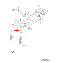 Soporte de bastidor Suzuki Grand Vitara 71516-65D00