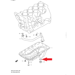 Oil Pan Drain Plug Gasket Washer Suzuki Swift Jimny 09168-14015