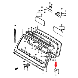 Griff, Frontscheibenöffnung rechts Suzuki Samurai 72411-80000