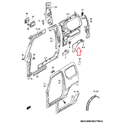 Guardabarros interior trasero derecho Suzuki Jimny 63120-81A02