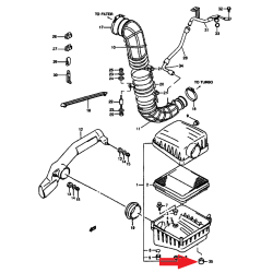 Joint, manchon de boîtier de filtre à air hdi Suzuki Vitara 84933-85C00