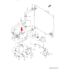 Wasserleitungsdichtung Suzuki Grand Vitara SX4 Baleno 17579-77EA0