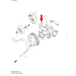 Uszczelka, o-ring pompy wody Suzuki Grand Vitara 17611-65J00