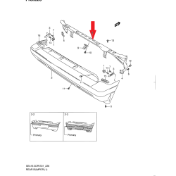 Rear Bumper Reinforcement Beam 3D Suzuki Vitara 71820-60A10