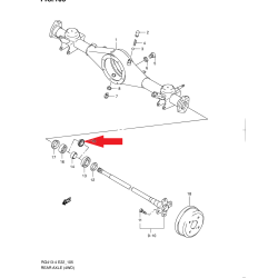 Douille, anneau de sécurité ABS demi-arbre arrière Suzuki Ignis 43485-76GG1