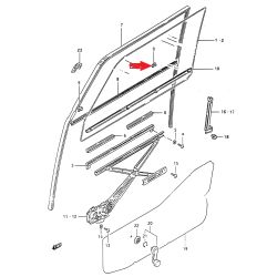 Spinka listwy szyby drzwi Suzuki Jimny Alto Samurai 78991-78001