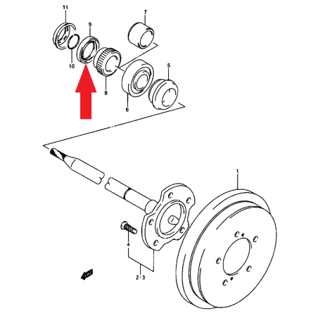 Rear axle seal Suzuki Grand Vitara 98-05 43592-52D00 51x65x9